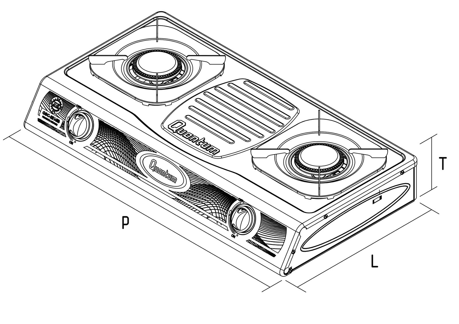 Dimensi Kompor Gas QGC 211 - MSB