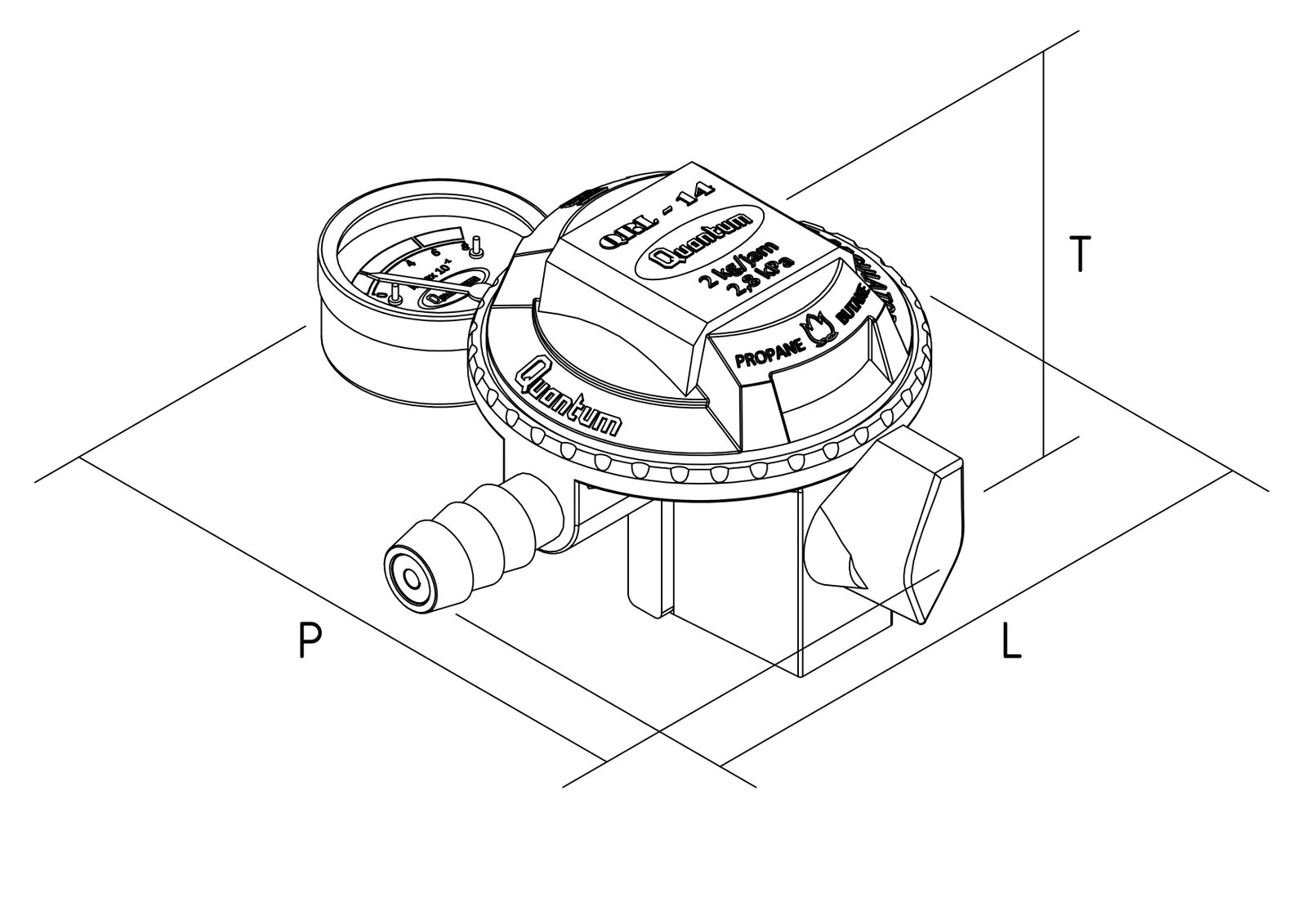 Dimensi Regulator QRL - 14