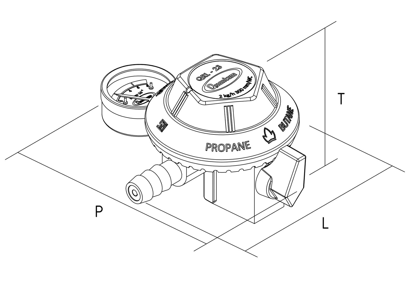 Dimensi Regulator QRL - 23