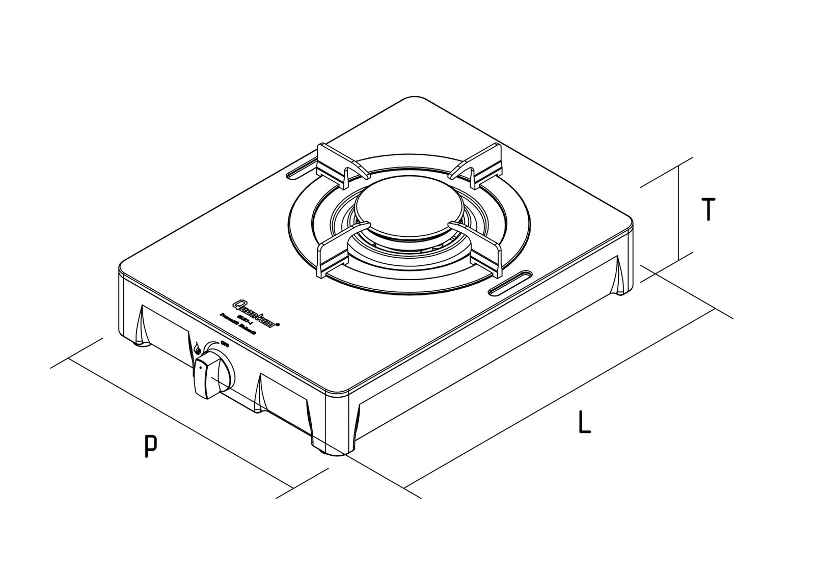 Dimensi Kompor Nova QLM 1-1 Flamingo