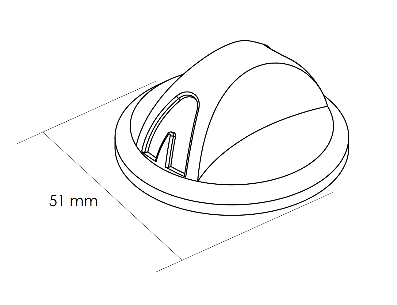 Dimensi Sparepart Knop Kontrol Hitam