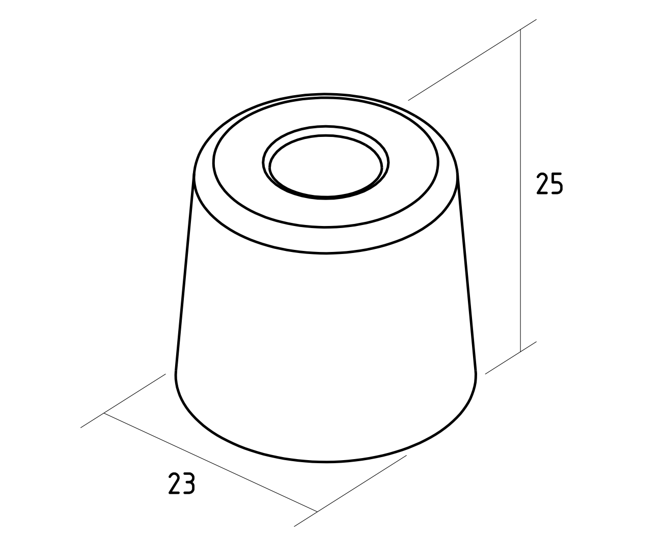 Dimensi Sparepart Kaki Kompor 2 Tungku (1 Set)