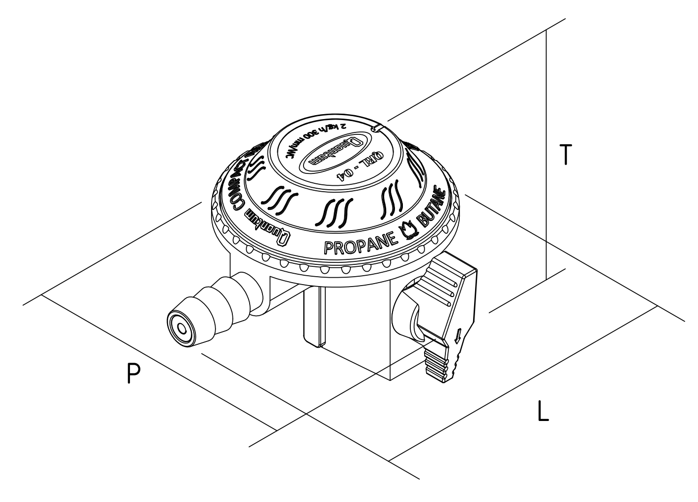 Dimensi Regulator QRL-04